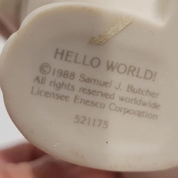 Hello world 1988 Kangaroo & Joey precious moments porcelain figurine - Picture 9 of 9